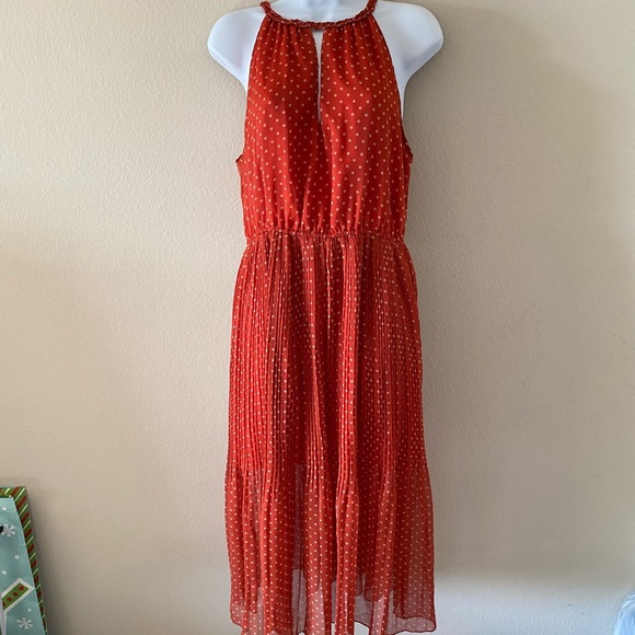 Maison Jules Dresses & Skirts - Orange Polka Dot Spring Dress
